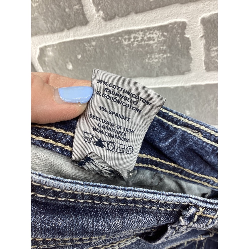 Silver Jeans Co Suki Surplus Bootcut Jeans Dark Wash Distressed Womens 16 L32 - Picture 10 of 10
